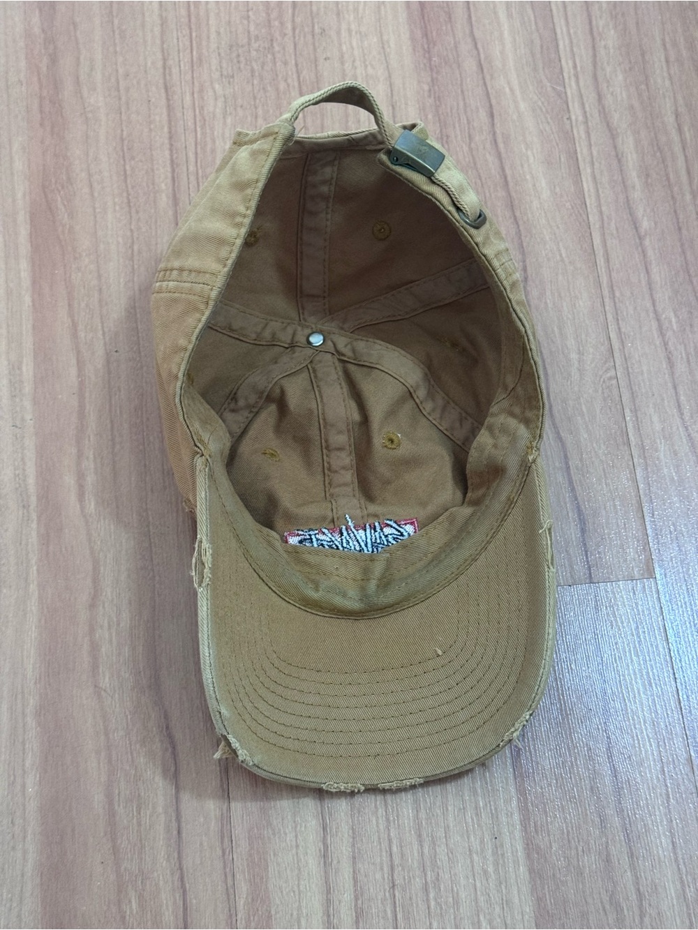 Distressed Savage Dad Hat Khaki Streetwear Cap Adjustable - Picture 4 of 4